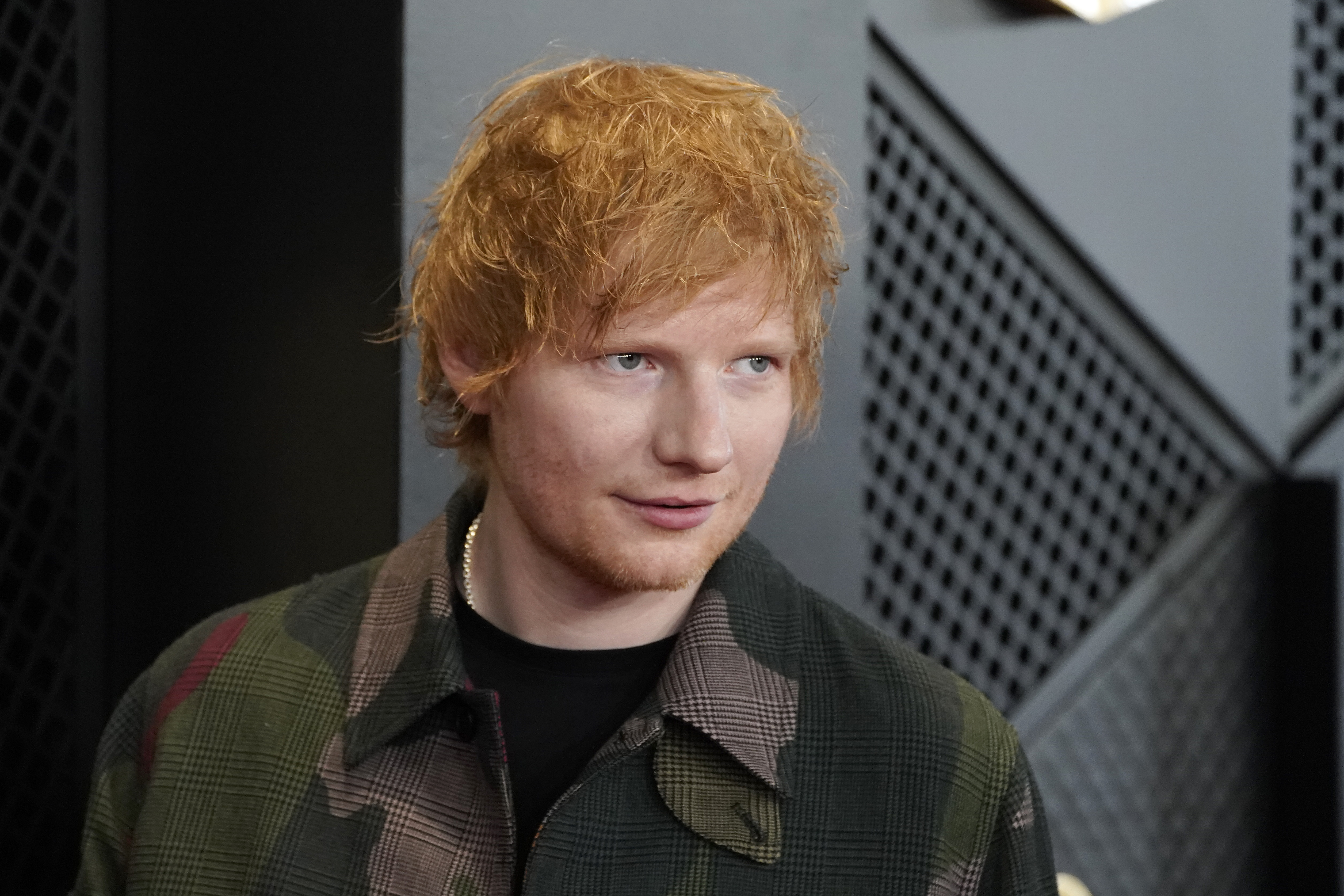 FILE - Ed Sheeran arrives at the 66th annual Grammy Awards on Sunday, Feb. 4, 2024, in Los Angeles. (Photo by Jordan Strauss/Invision/AP, File)