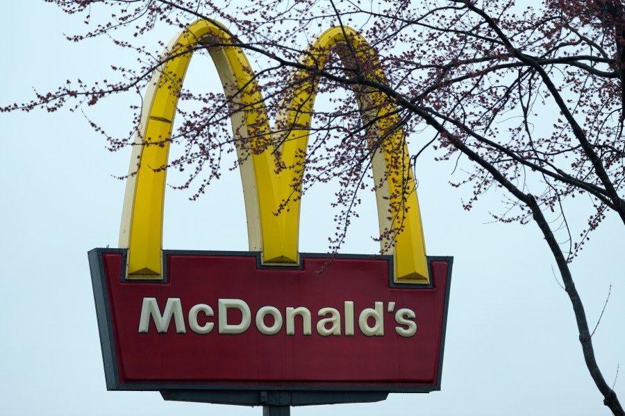 FILE - A McDonald's sign is seen, March 14, 2024, in Wheeling, Ill. (AP Photo/Nam Y. Huh, File)