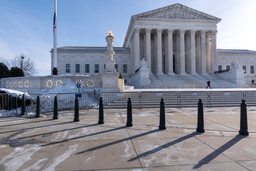 The Supreme Court is seen as the court discusses TikTok, Friday, Jan. 10, 2025, in Washington. (AP Photo/Jacquelyn Martin)