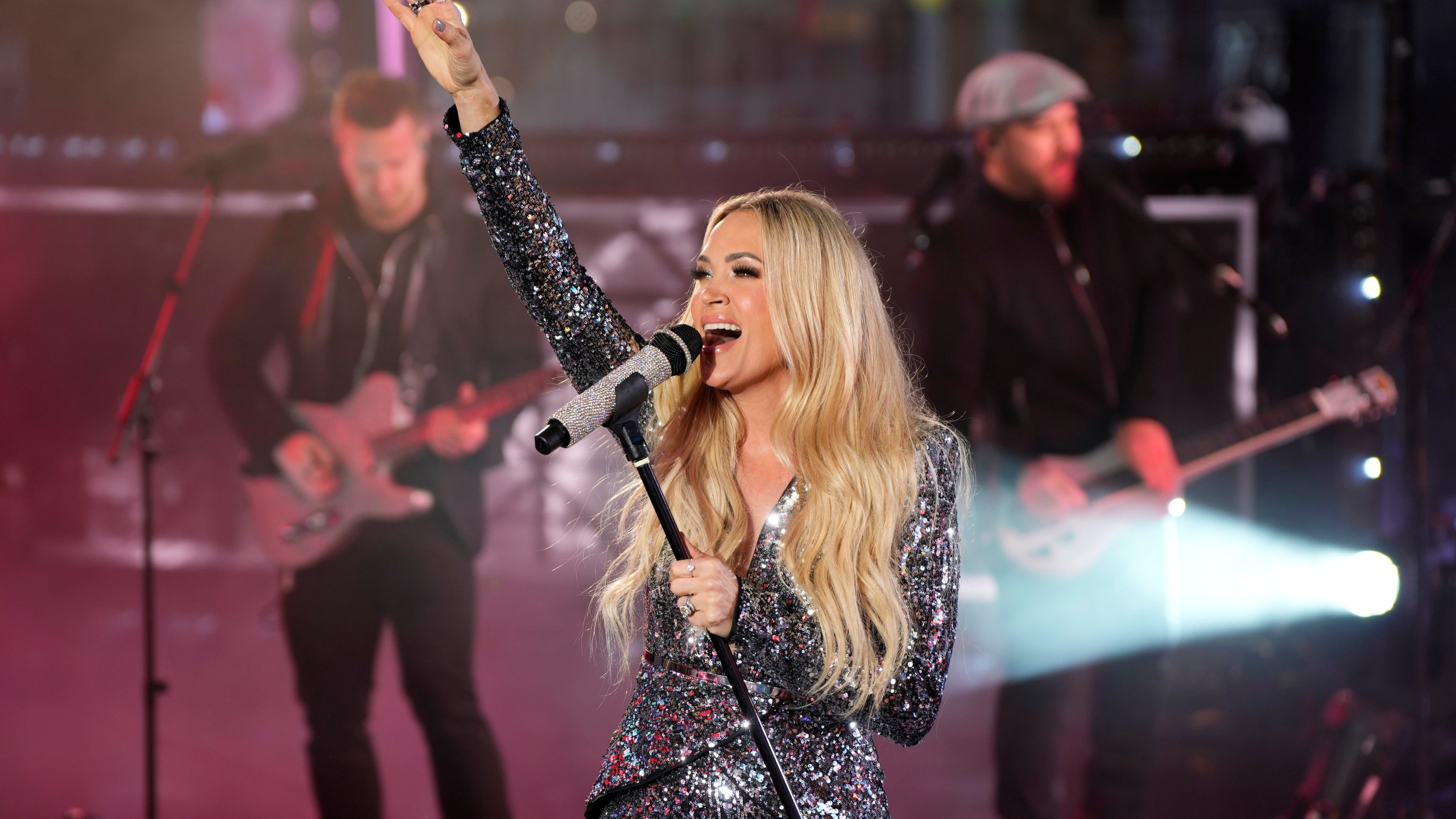 Carrie Underwood performs during the Times Square New Year's Eve celebration on Tuesday, Dec. 31, 2024, in New York. (Photo by Charles Sykes/Invision/AP)