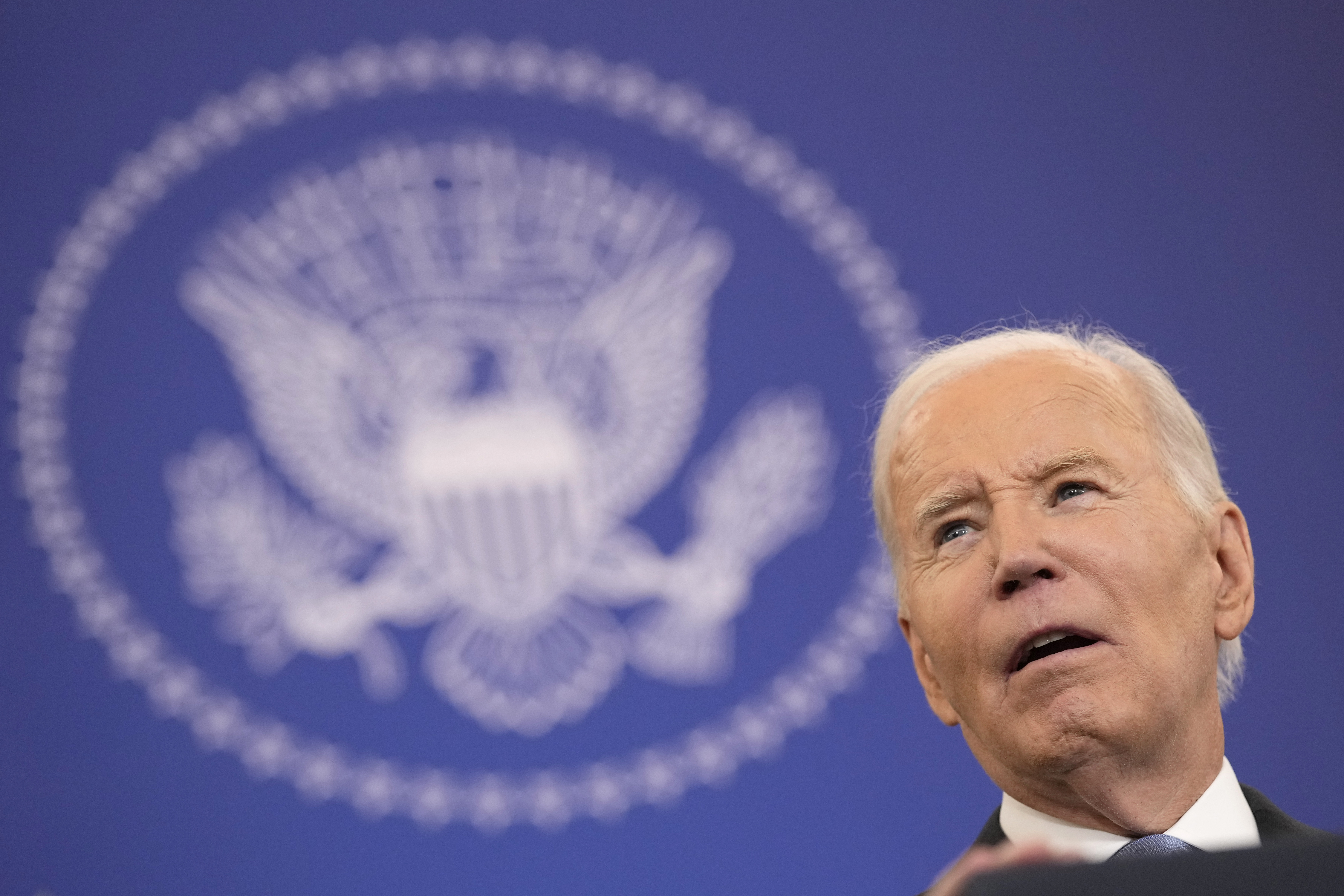 President Joe Biden speaks about foreign policy during a speech at the State Department in Washington, Monday, Jan. 13, 2025. (AP Photo/Susan Walsh)