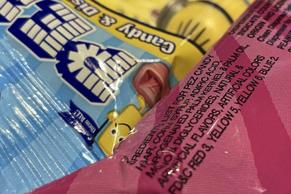 FILE - Pez candy, which contains red dye no. 3, is on display at a store in Lafayette, Calif., March 24, 2023. (AP Photo/Haven Daley, File)