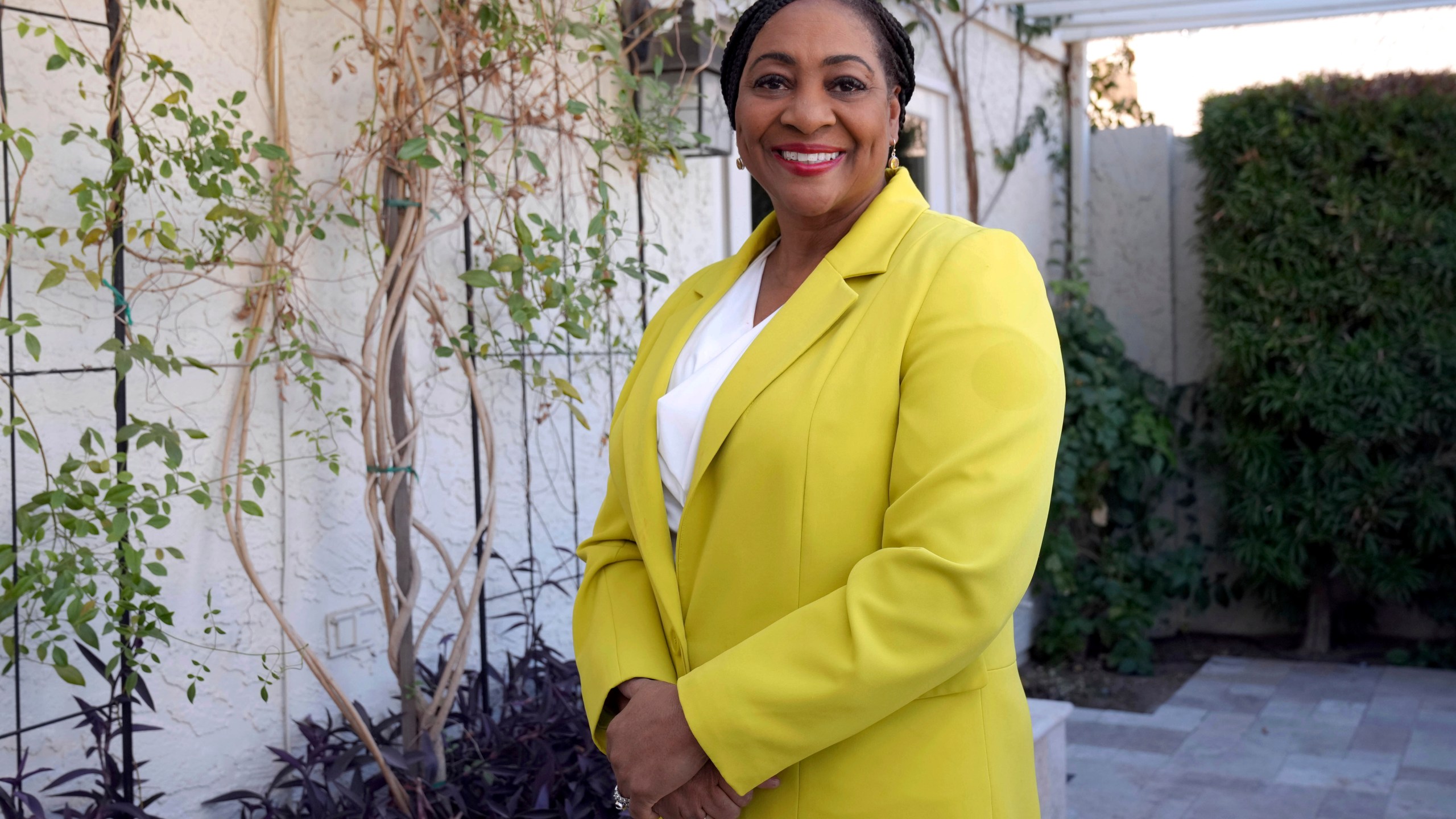 La June Montgomery Tabron, the W.K. Kellogg Foundation's first woman and first Black CEO poses for a photo, Tuesday, Jan. 14, 2025, in Scottsdale, Ariz. (AP Photo/Rick Scuteri)