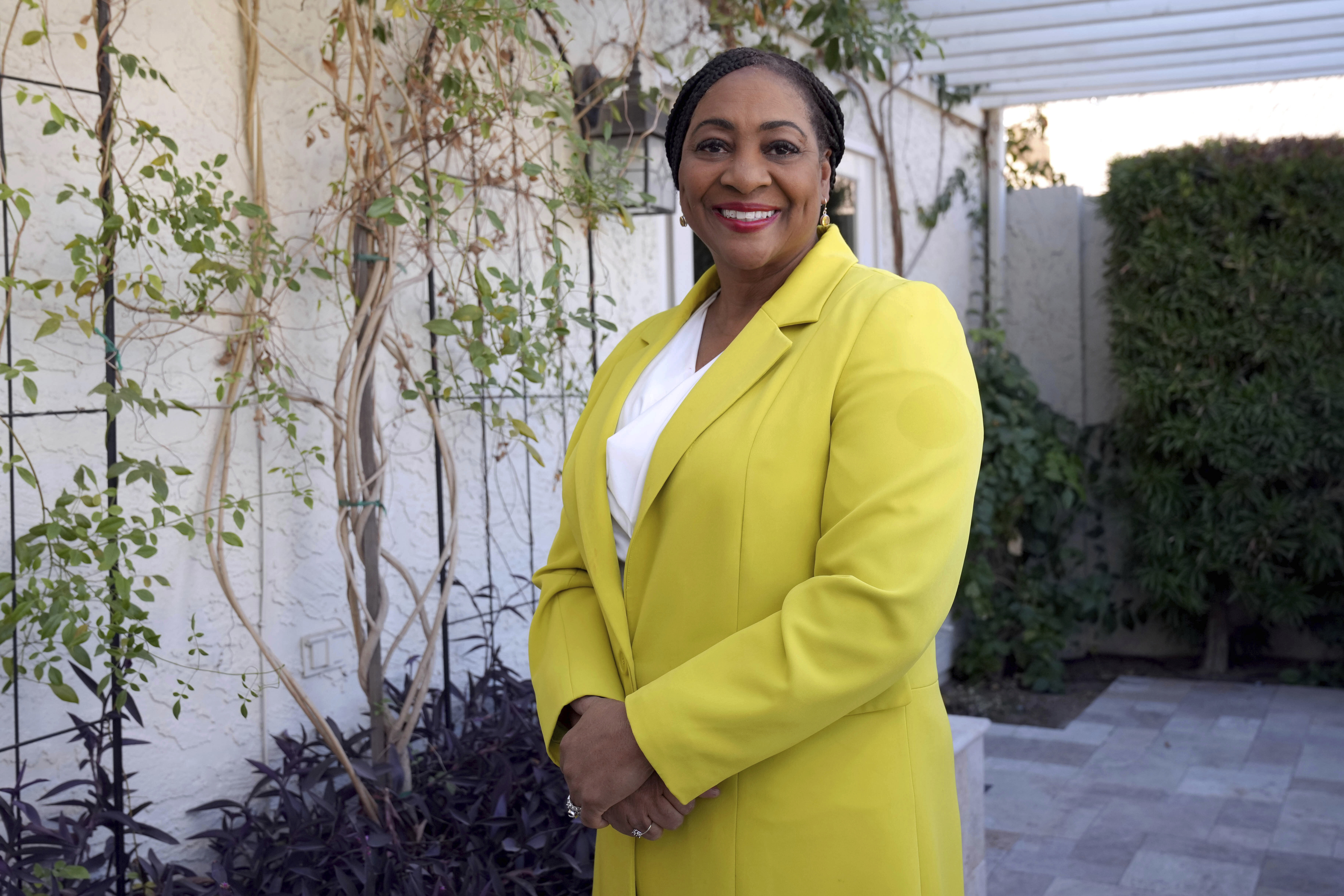 La June Montgomery Tabron, the W.K. Kellogg Foundation's first woman and first Black CEO poses for a photo, Tuesday, Jan. 14, 2025, in Scottsdale, Ariz. (AP Photo/Rick Scuteri)