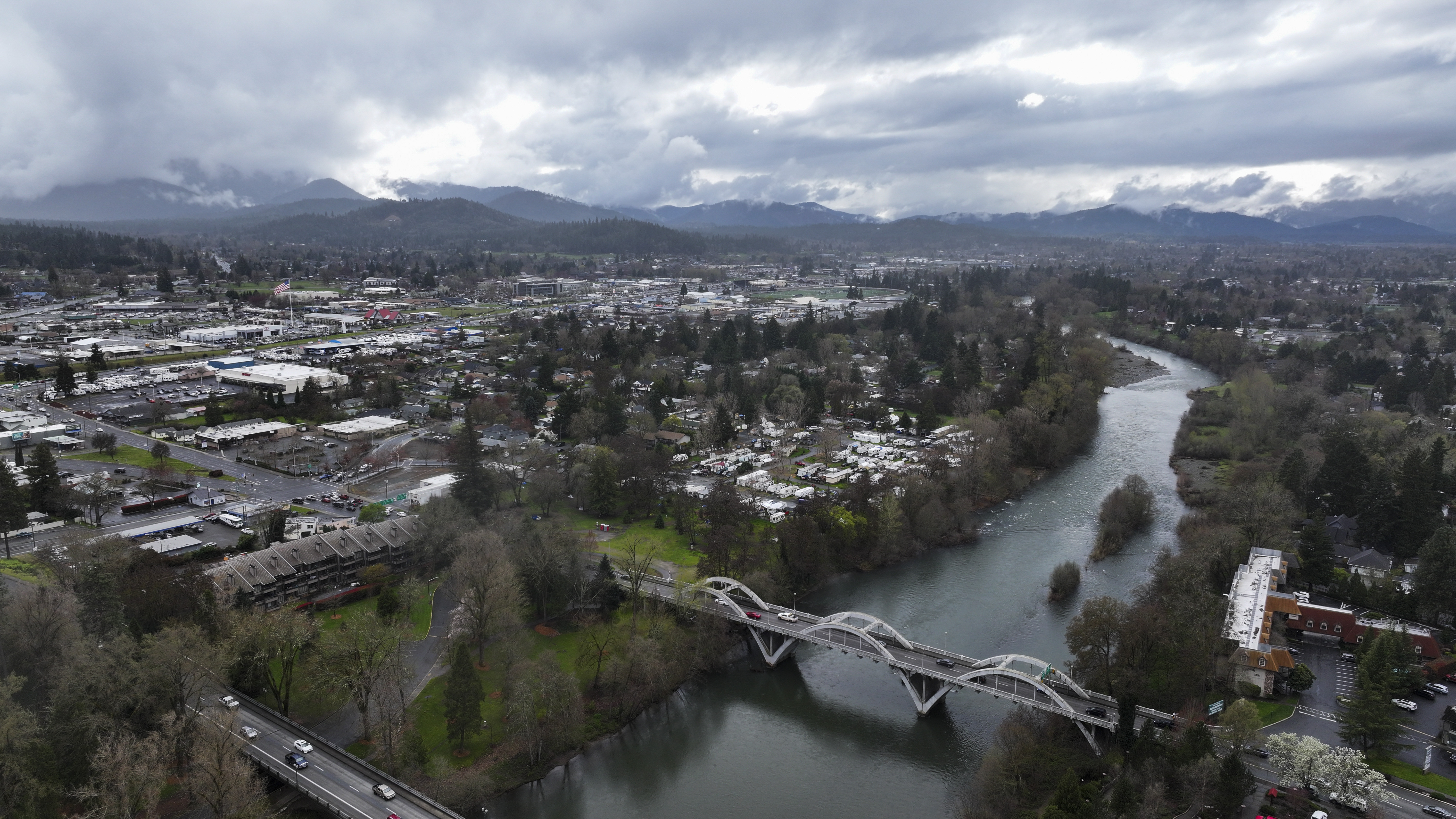 FILE - The Rogue River is seen March 22, 2024, in Grants Pass, Ore. (AP Photo/Jenny Kane, File)