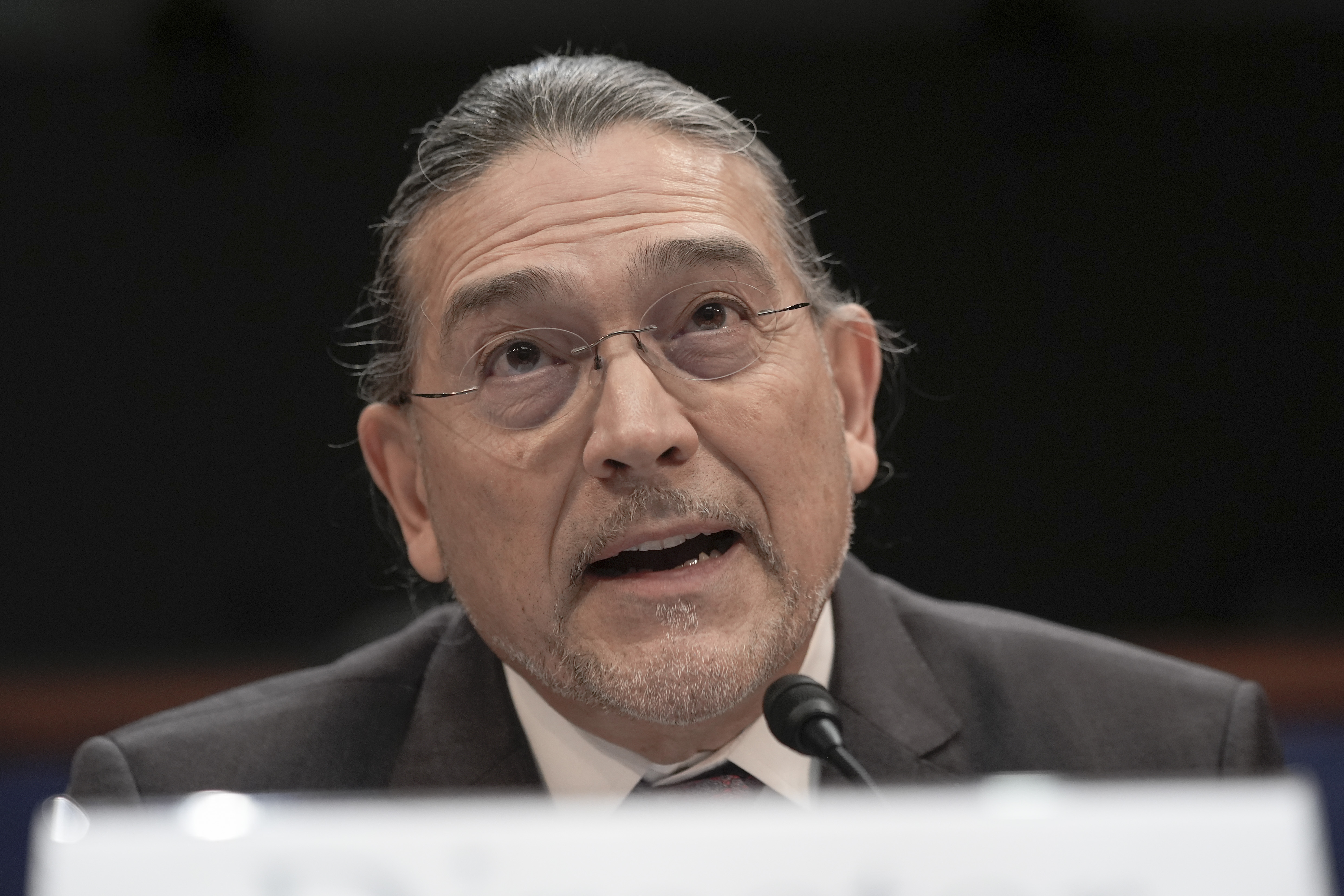 FILE = U.S. Census Bureau Director Robert Santos, testifies during a House Committee on Oversight and Accountability hearing on oversight of the U.S. Census Bureau, Thursday, Dec. 5, 2024, on Capitol Hill in Washington. (AP Photo/Mariam Zuhaib, File)