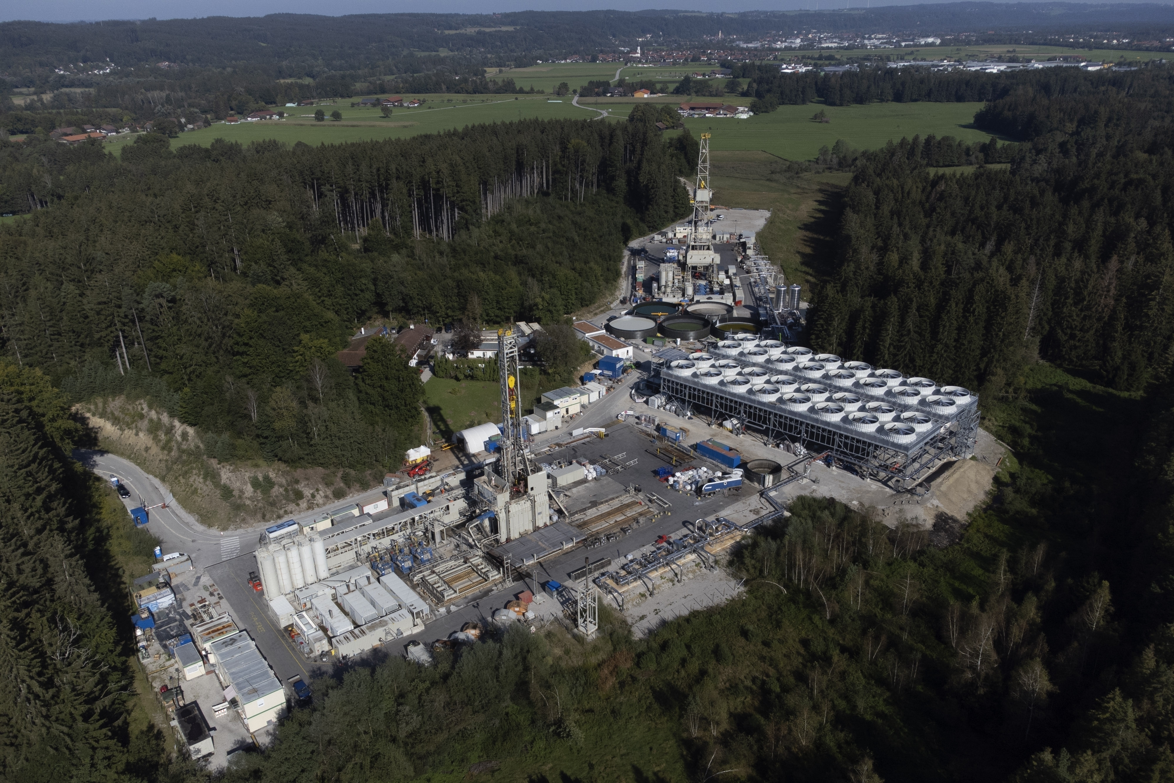 FILE - A geothermal site is under construction in Geretsried, Germany, Sept. 19, 2024. (AP Photo/Matthias Schrader, File)